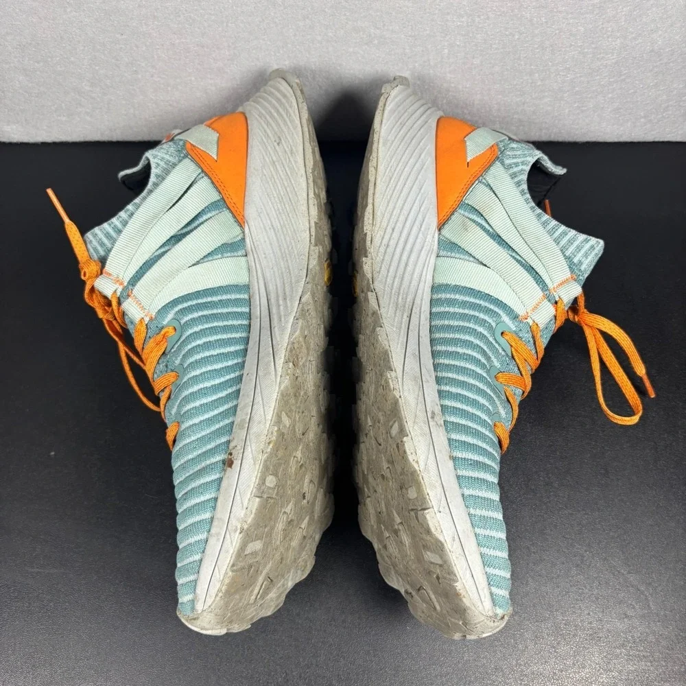Merrell Embark Lace Mens 13 Blue Orange Trail Running Shoes Vibram Knit J067217